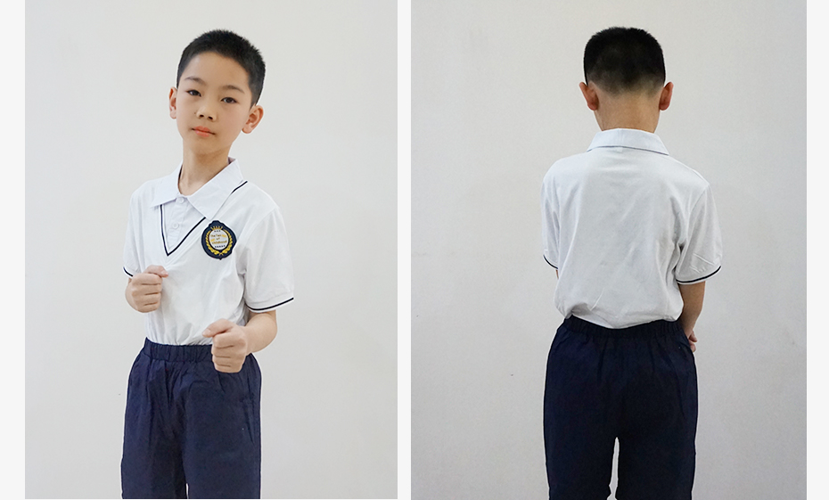 中小學(xué)生夏季校服定制 
